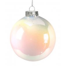 Χριστουγεννιάτικη Μπάλα Ιριδίζον Κόκκινο (8cm)